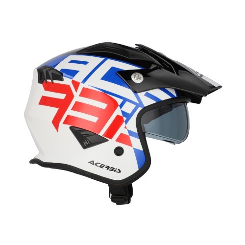 Casco ACERBIS JET ARIA GRAPHIC Trial BLANCO/AZUL/ROJO