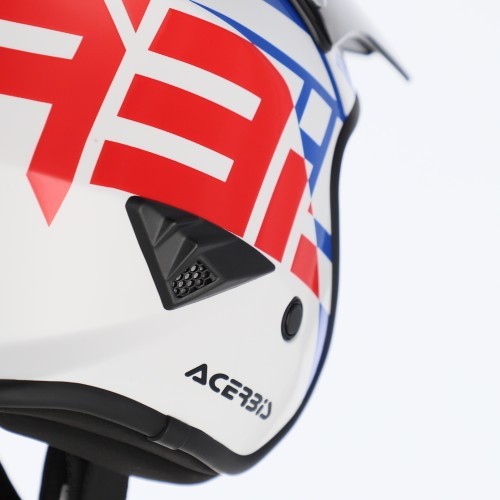 Casco jet Acerbis Aria Graphic frontal ventilado colores racing