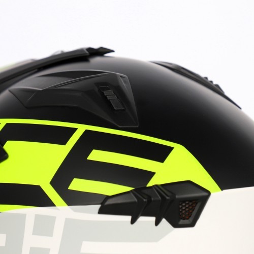 Casco ACERBIS JET ARIA GRAPHIC Trial NEGRO/AMARILLO FLUOR