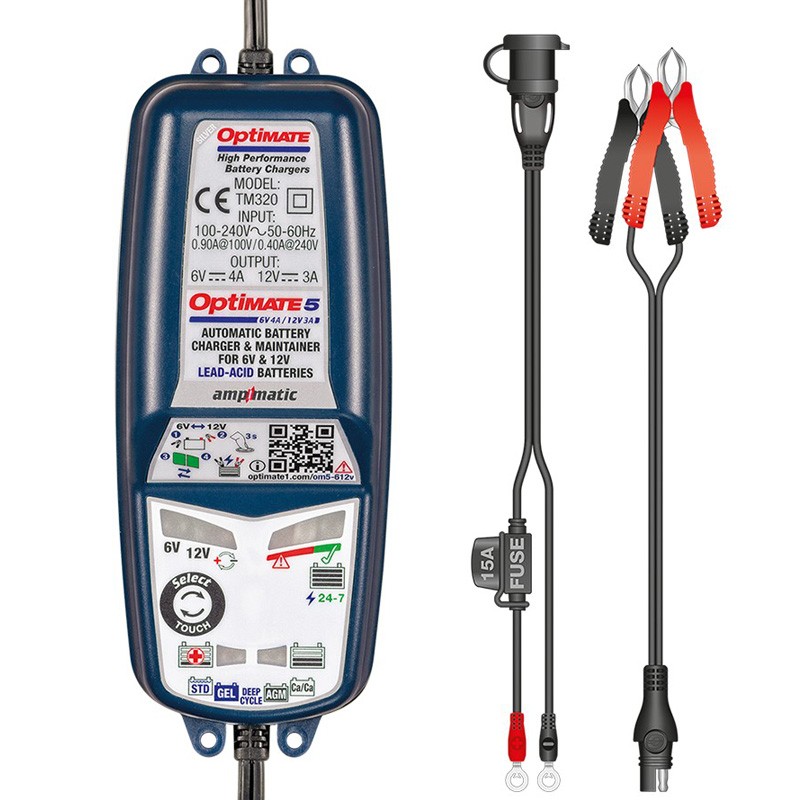 Cargador/Mantenedor de baterías OPTIMATE 5 6V-12V TM-320 1
