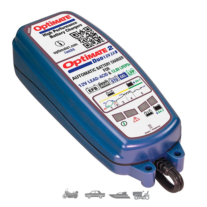 Cargador/Mantenedor de baterías OPTIMATE 2 DUO TM-550