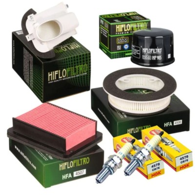 Kit mantenimiento Yamaha TMax 500 filtros aire aceite bujías 2008 2009 2010 2011