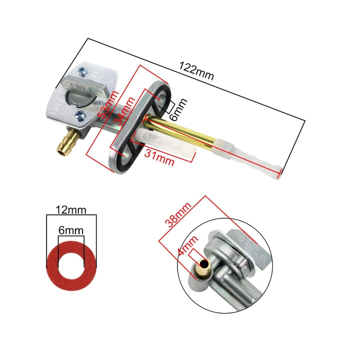 Grifo de gasolina Yamaha 4