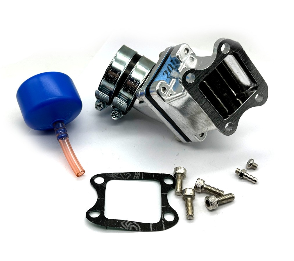 Tobera de admision para motores Honda y Peugeot Scooter 32mm.