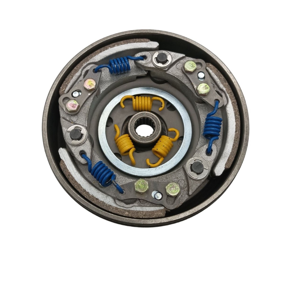 Embrague y campana para motor Minarelli de 105 mm, 3 mordazas regulable