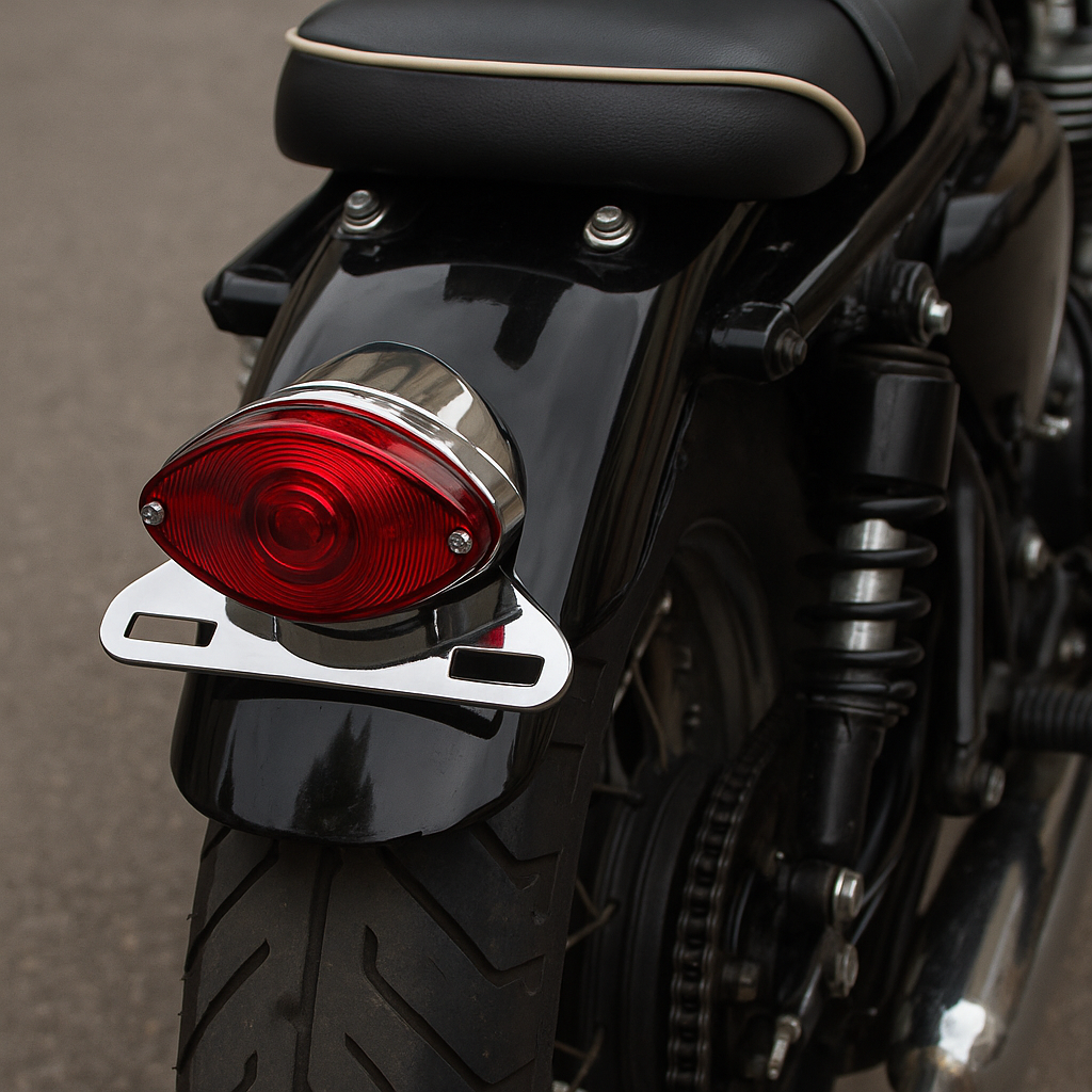 Piloto custom cromado homologado luz freno posición matrícula 1