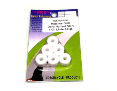 Rodillos variador OKO 3.8g para Derbi Variant y Honda SH75 – juego de 6 unidades