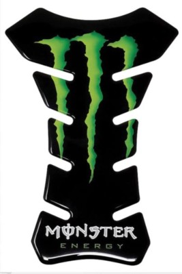 Protector depósito Monster Energy fondo negro