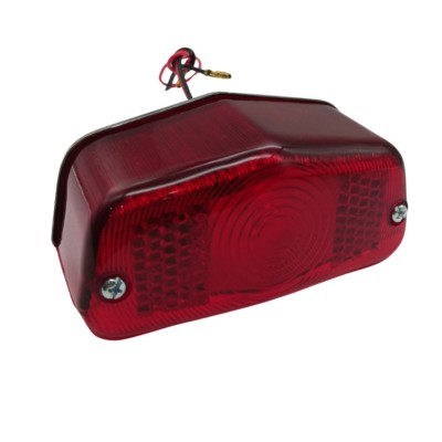 Piloto trasero para Bultaco con 2 cables, rojo corriente y negro masa, no homologado