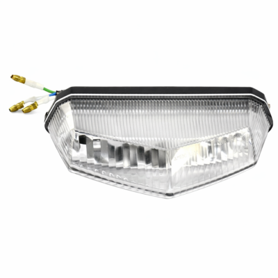 Piloto luz trasera LED transparente homologado CE para moto