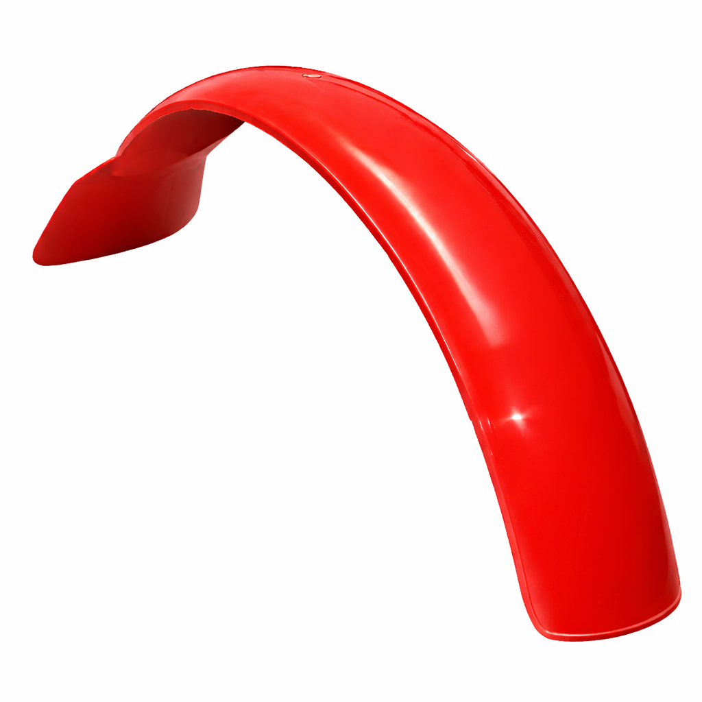 Guardabarros delantero trial rojo con faldón para motos clásicas