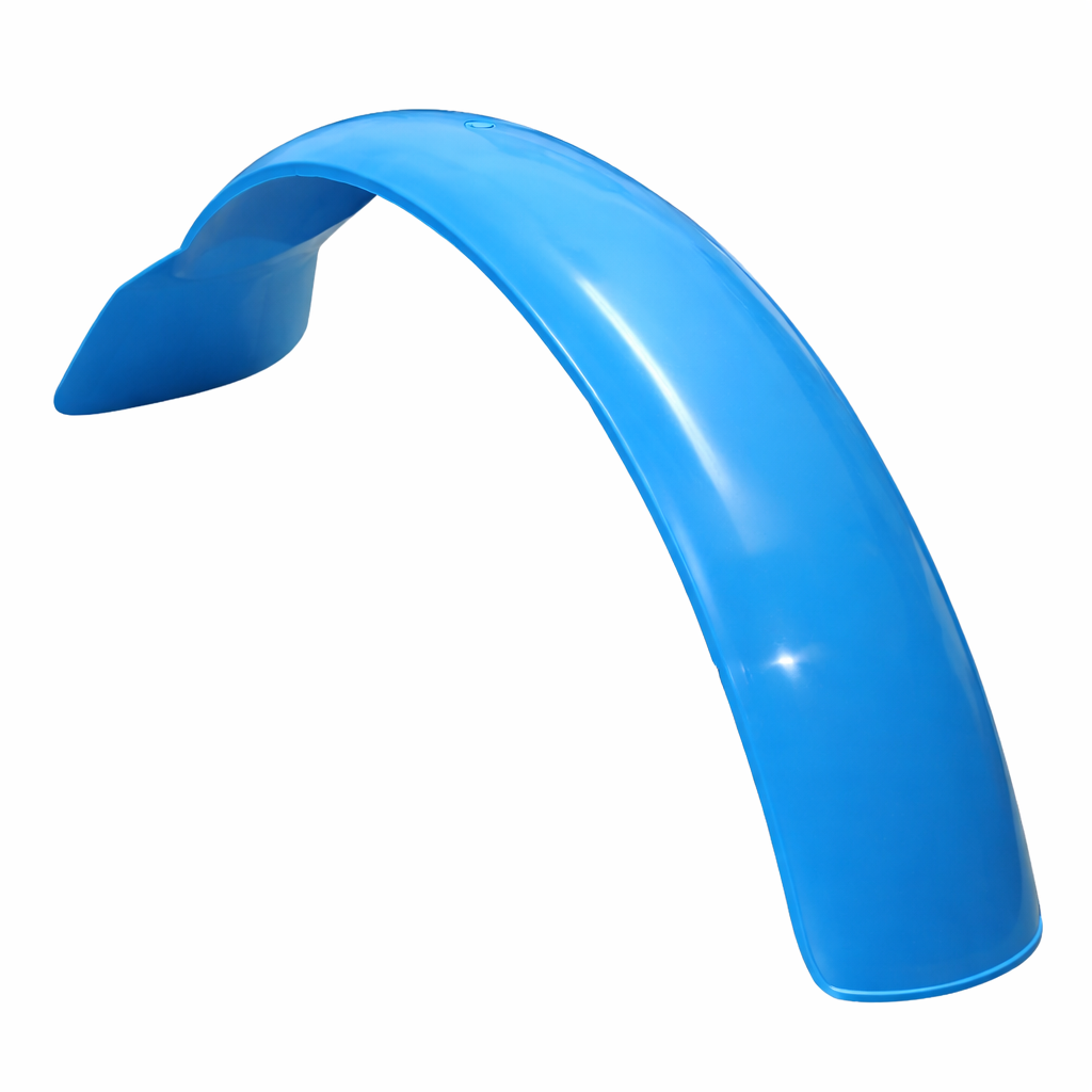 Guardabarros delantero trial azul con faldón para motos clásicas