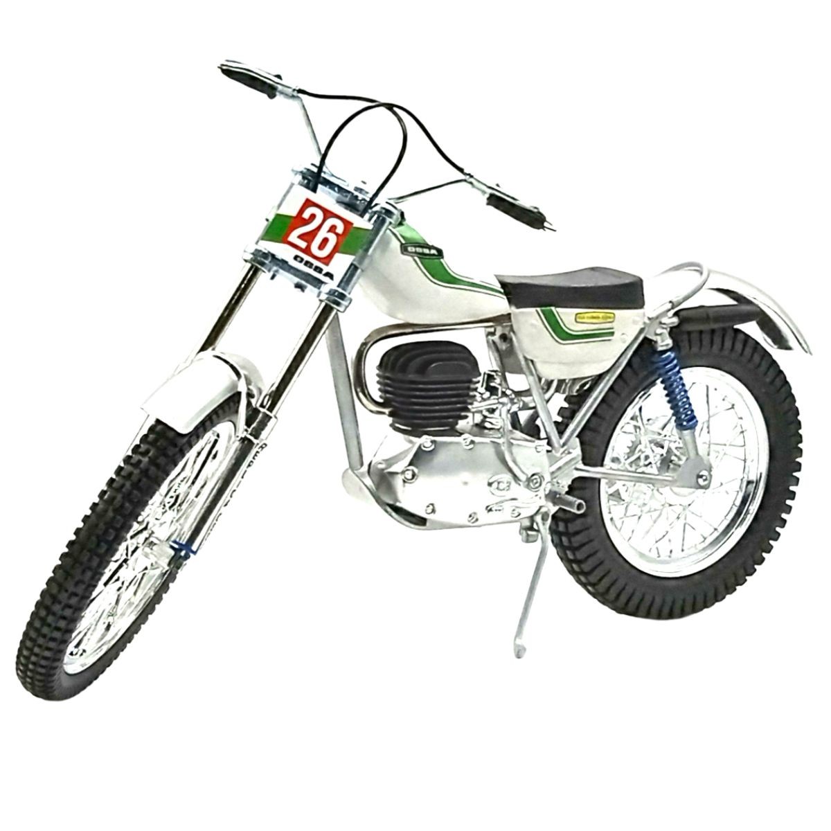 maqueta moto blanca verde ossa