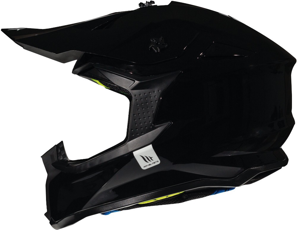 Casco Cross MT FALCON SOLID A1 Negro Brillo 1