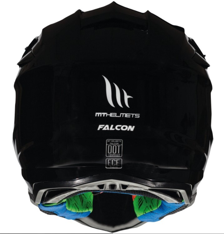 Casco Cross MT FALCON SOLID A1 Negro Brillo 3