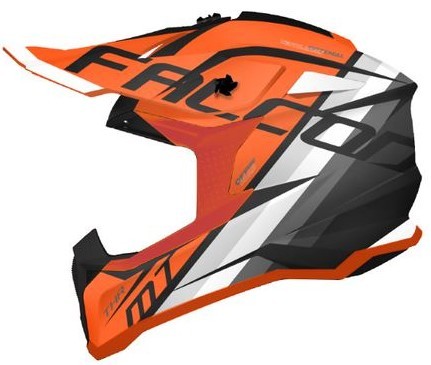 Casco Cross MT FALCON THR B4 Naranja Mate