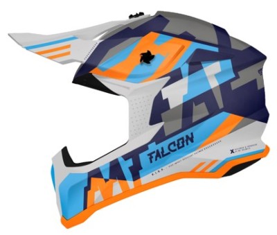 Casco Cross MT FALCON ARYA A7 Azul Brillo