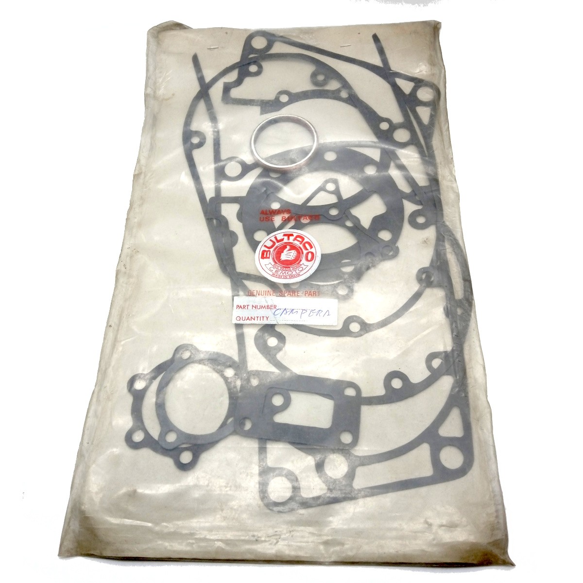 Juntas de motor Bultaco Metralla MK2 mod.23 66/74,Campera 175 MK2 mod 28,57&79 62/72 (Originales)