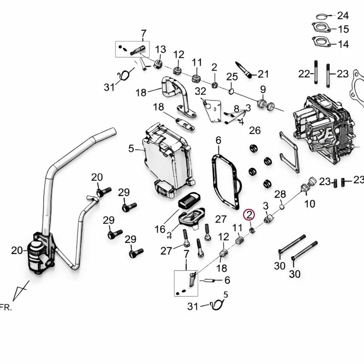 Retén de válvula SYM OEM 12209-H6B-900