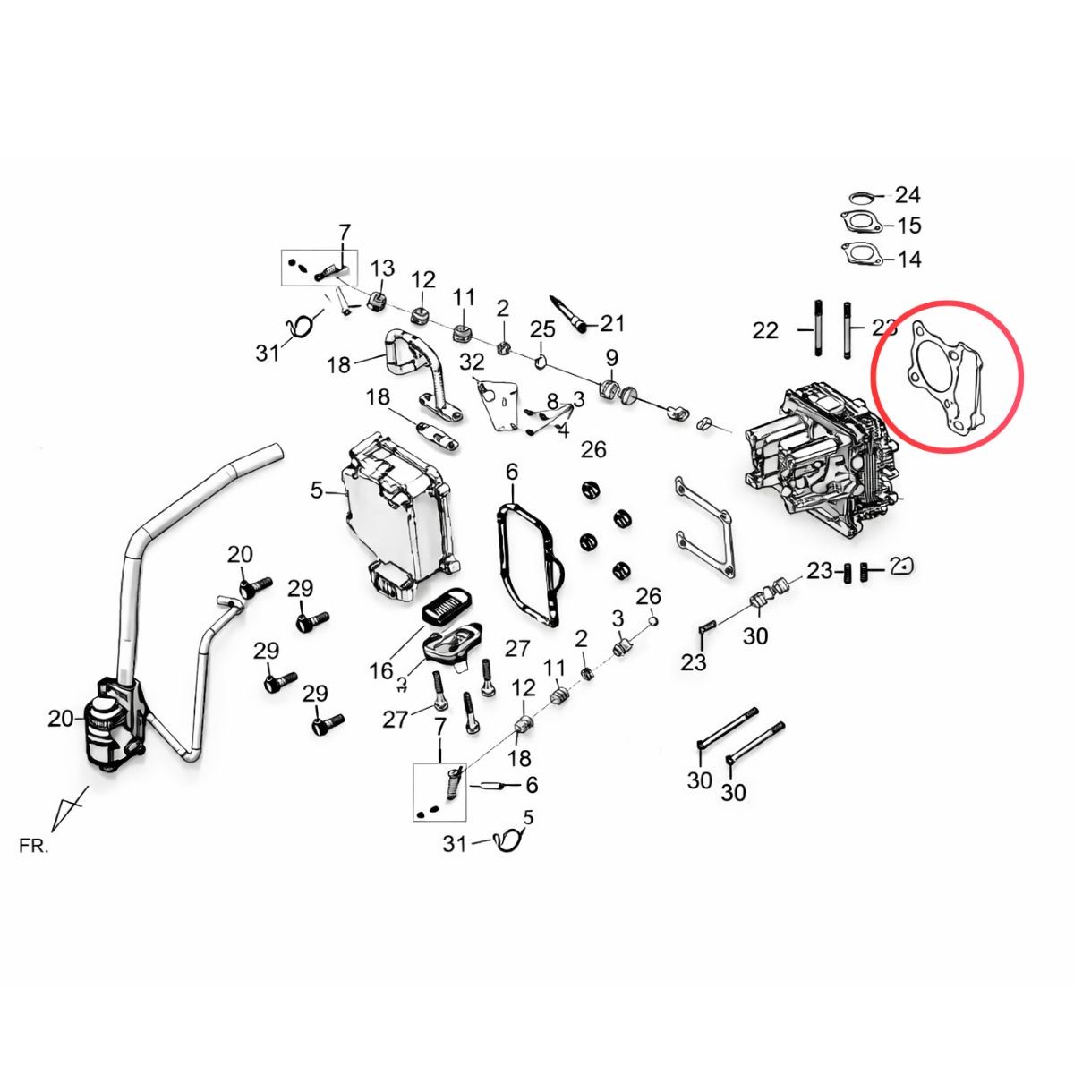 Junta de culata SYM OEM 12301-ARA-000