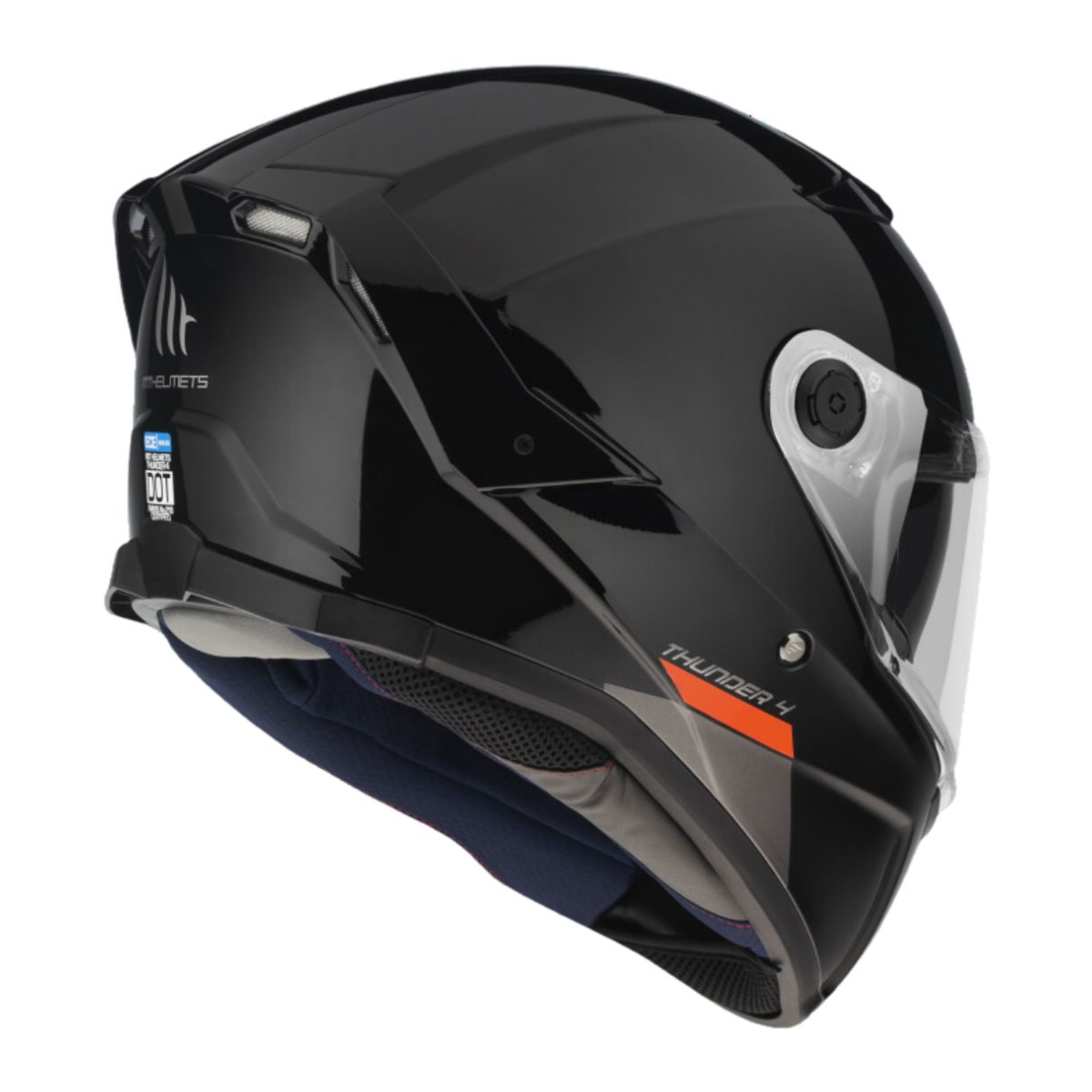 Casco Integral MT THUNDER 4 SV SOLID A1 NEGRO BRILLO