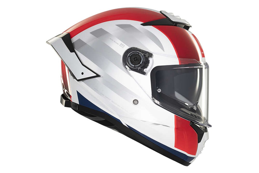 Casco Integral MT THUNDER 4 SV TREADS C7 Blanco/ Azul/ Rojo BRILLO 1