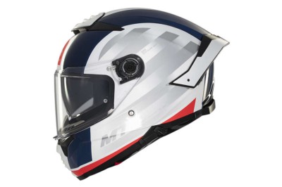 Casco Integral MT THUNDER 4 SV TREADS C7 Blanco/ Azul/ Rojo BRILLO