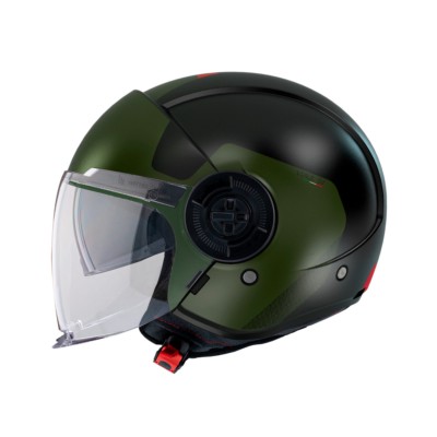 Casco Jet MT VIALE SV S BETA A6 Verde Mate