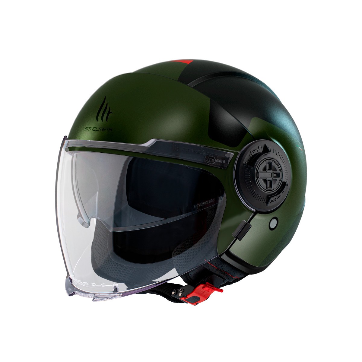 Casco Jet MT VIALE SV S BETA A6 Verde Mate 1