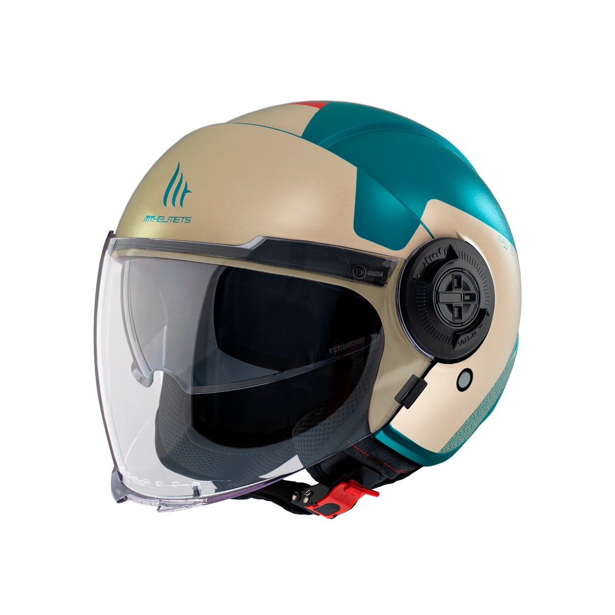 Casco Jet MT VIALE SV S BETA E7 Azul/Blanco Mate 1