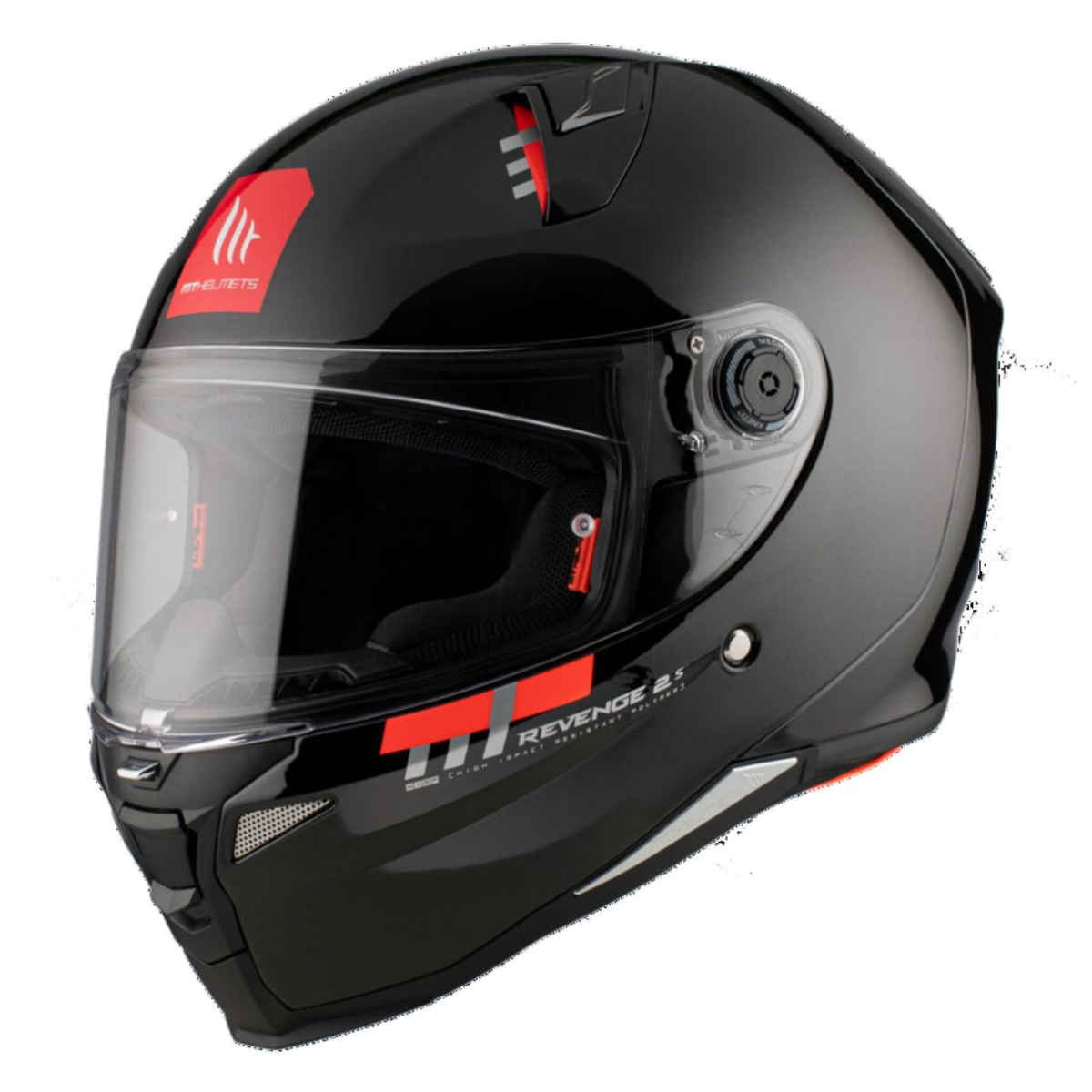 Casco Integral MT REVENGE 2 S SOLID A1 Negro Brillo