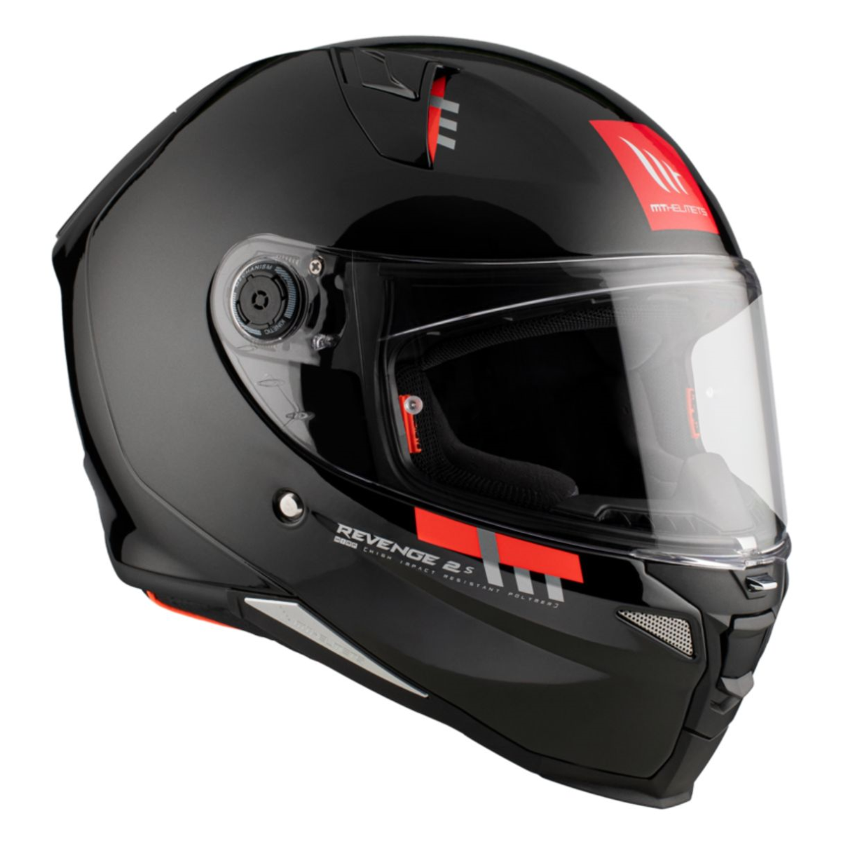 Casco Integral MT REVENGE 2 S SOLID A1 Negro Brillo