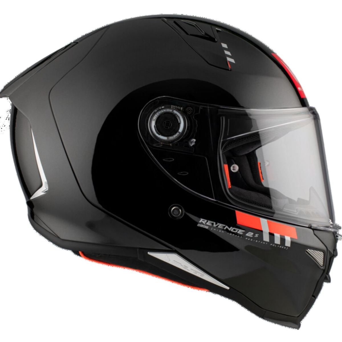 Casco Integral MT REVENGE 2 S SOLID A1 Negro Brillo