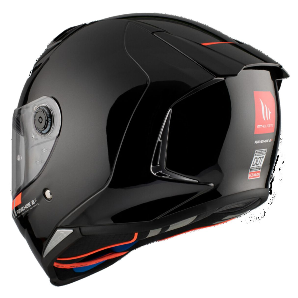 Casco Integral MT REVENGE 2 S SOLID A1 Negro Brillo