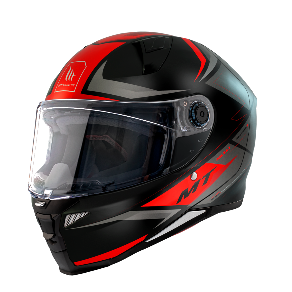 Casco Integral MT REVENGE 2 S HATAX B5 Negro/Rojo Mate ECE 22.06 1