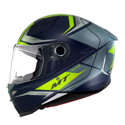 Casco Integral MT REVENGE 2 S HATAX C3 Azul/Amarillo Fluor Mate ECE 22.06