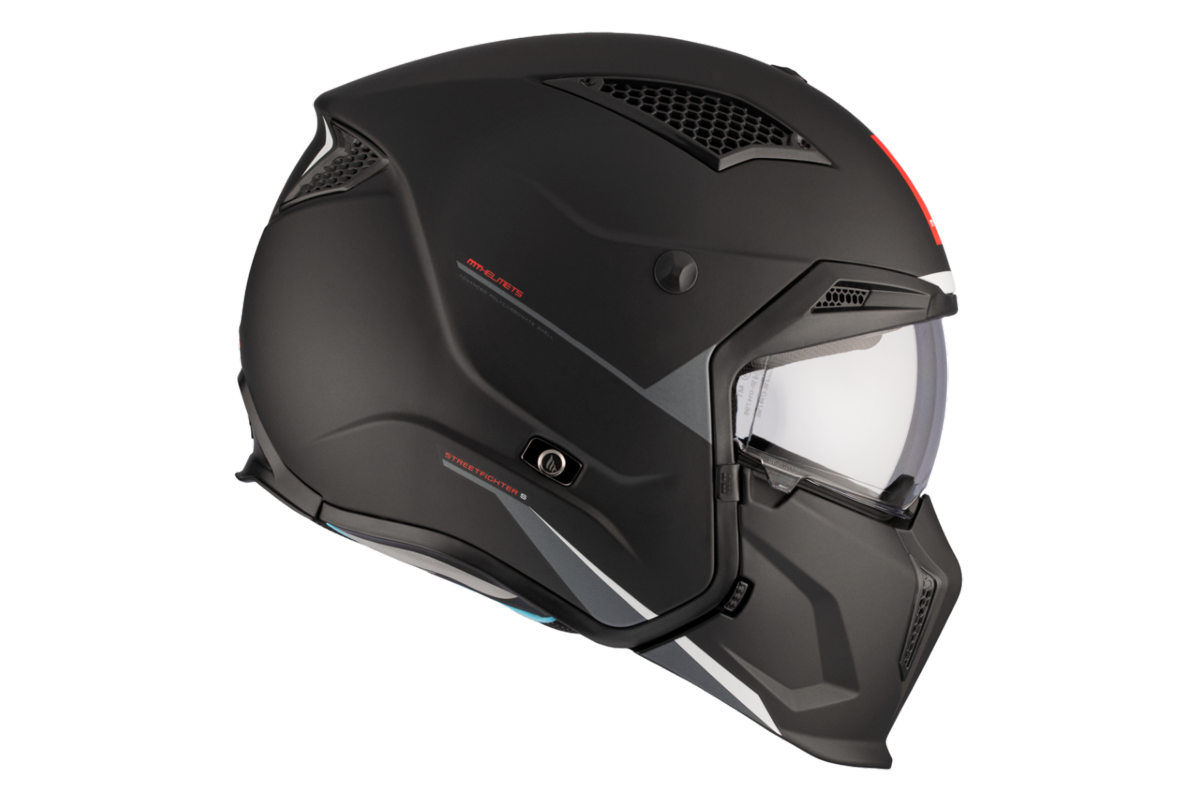 Casco Convertible MT STREETFIGHTER SV S SOLID A1 Negro Mate