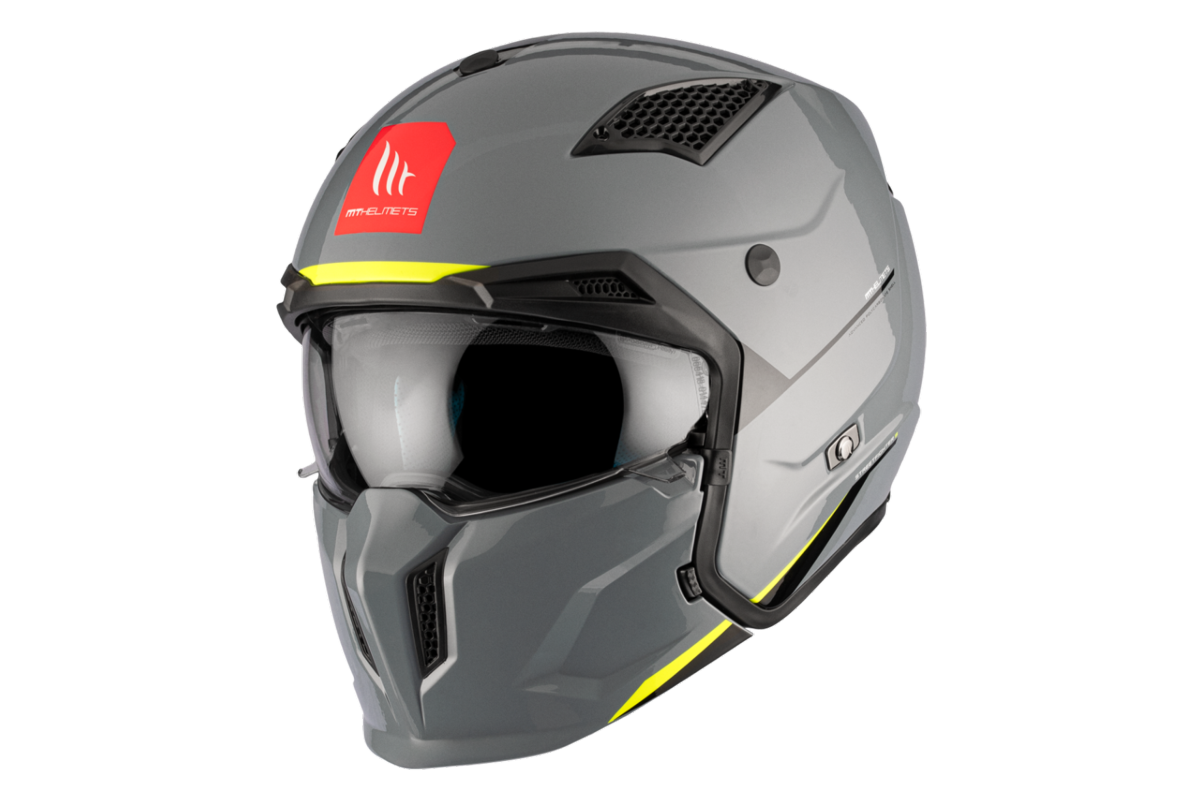 Casco Convertible MT STREETFIGHTER SV S SOLID A22 Gris Brillo