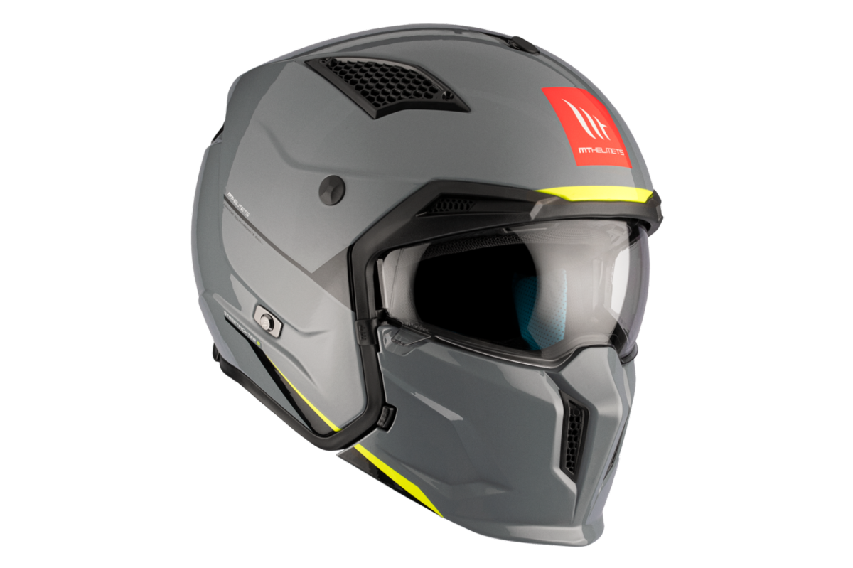 Casco Convertible MT STREETFIGHTER SV S SOLID A22 Gris Brillo