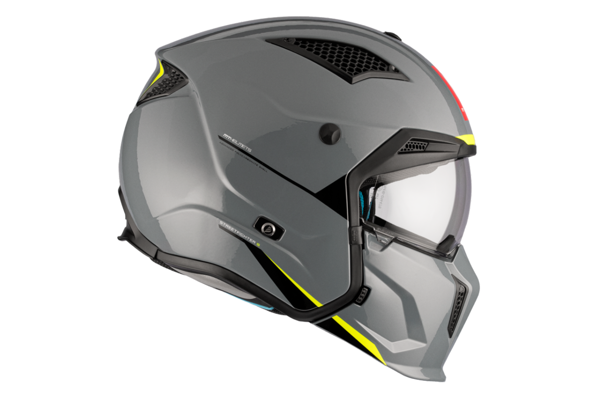 Casco Convertible MT STREETFIGHTER SV S SOLID A22 Gris Brillo