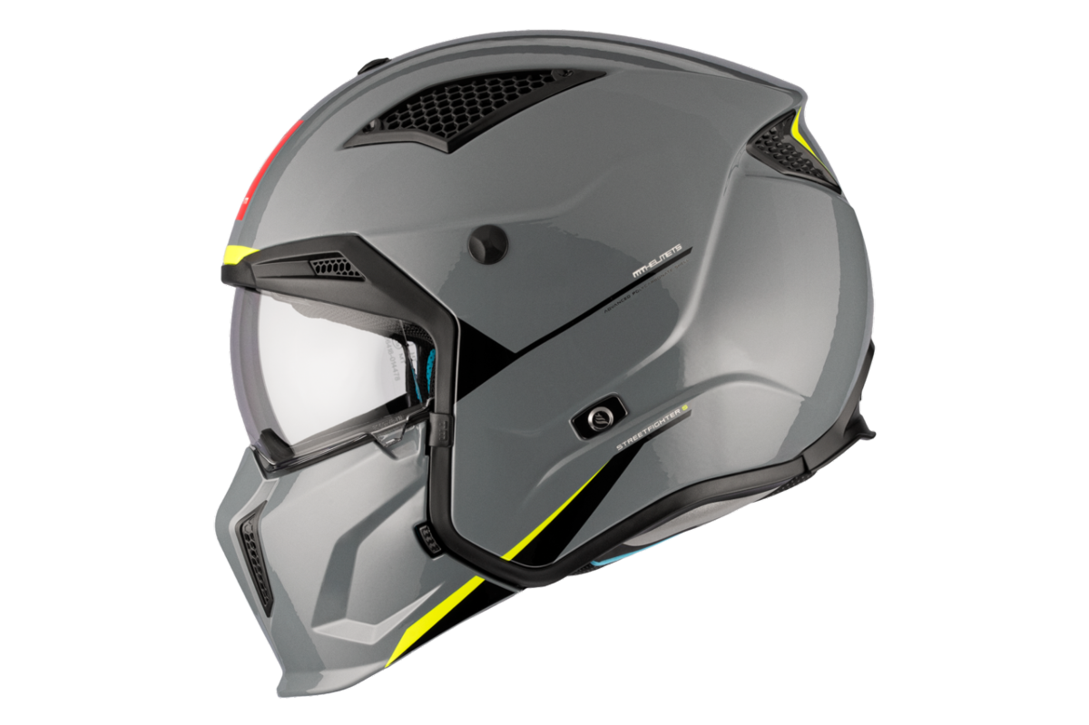 Casco Convertible MT STREETFIGHTER SV S SOLID A22 Gris Brillo