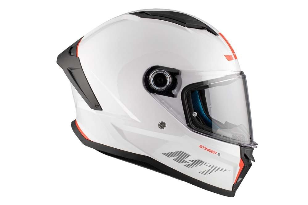 Casco Integral MT FF126 STINGER 2 SOLID A0 BLANCO PERLA BRILLO