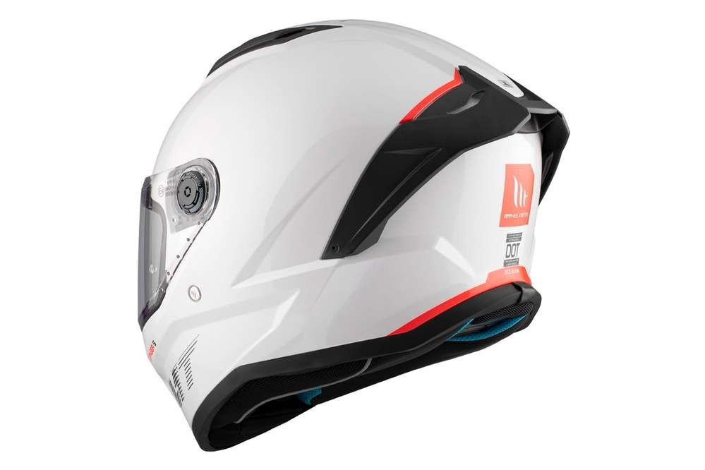 Casco Integral MT FF126 STINGER 2 SOLID A0 BLANCO PERLA BRILLO