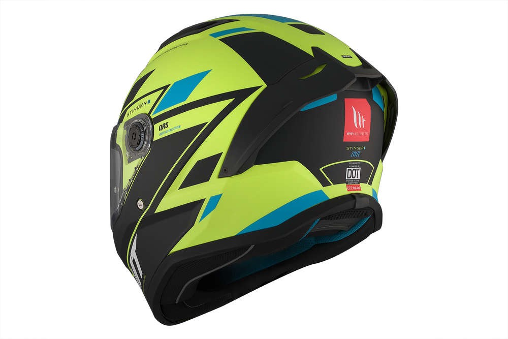 Casco Integral MT FF126 STINGER 2 ZIVZE C3 Fluor Mate