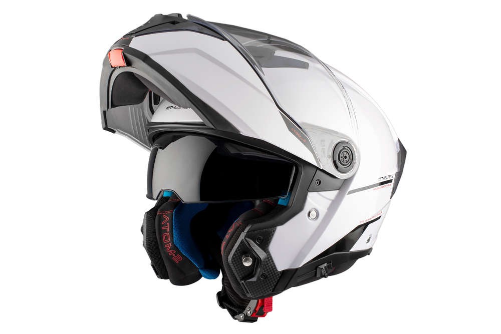 Casco Modular MT ATOM 2 SV SOLID A0 BLANCO BRILLO