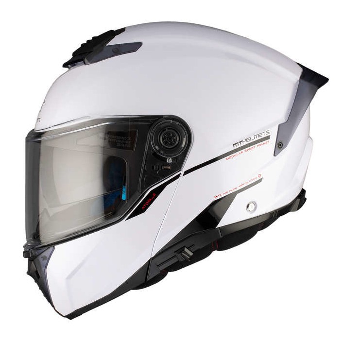 Casco Modular MT ATOM 2 SV SOLID A0 BLANCO BRILLO