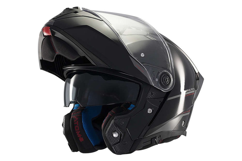 Casco Modular MT ATOM 2 SV SOLID A1 NEGRO BRILLO 6