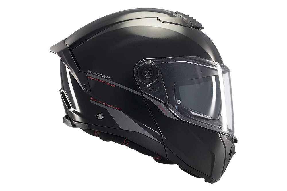 Casco Modular MT ATOM 2 SV SOLID A1 NEGRO BRILLO 7