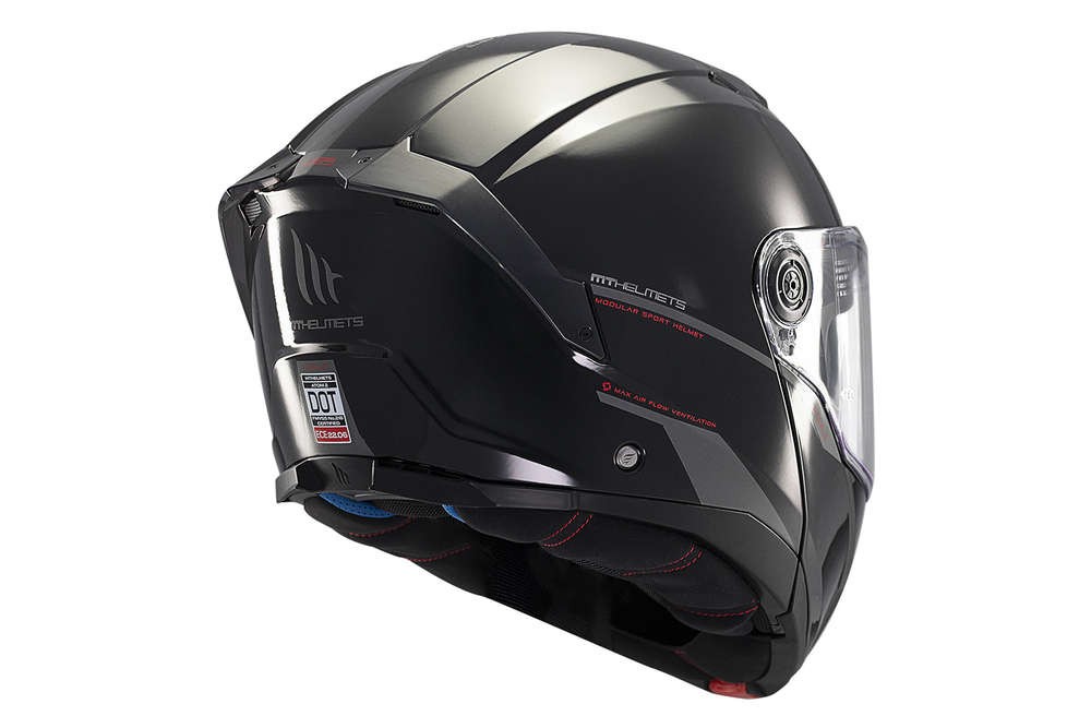 Casco Modular MT ATOM 2 SV SOLID A1 NEGRO BRILLO 8