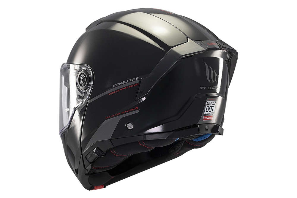 Casco Modular MT ATOM 2 SV SOLID A1 NEGRO BRILLO 4